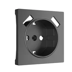 Изображение Накладка для розетки USB (графит рифленый) W1179504
