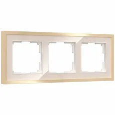 Изображение Рамка на 3 поста Baguette (айвори/латунь) W0032851